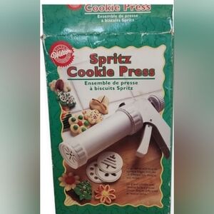 Wilton Cookie Press with White Handle